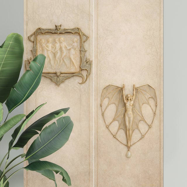 Large Art Nouveau Jewelry Study "Alabaster Oracle" – 40" X 60" Fine Art Print on Brushed Metal For Sale - Image 10 of 14