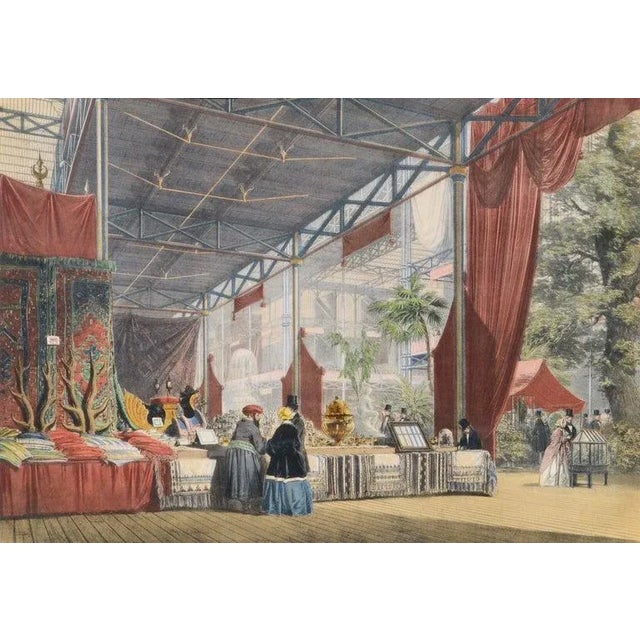 Hand-colored steel engraving of a the Turkish section of the Great Exhibition of 1851 by Lowes Cato Dickinson (British,...