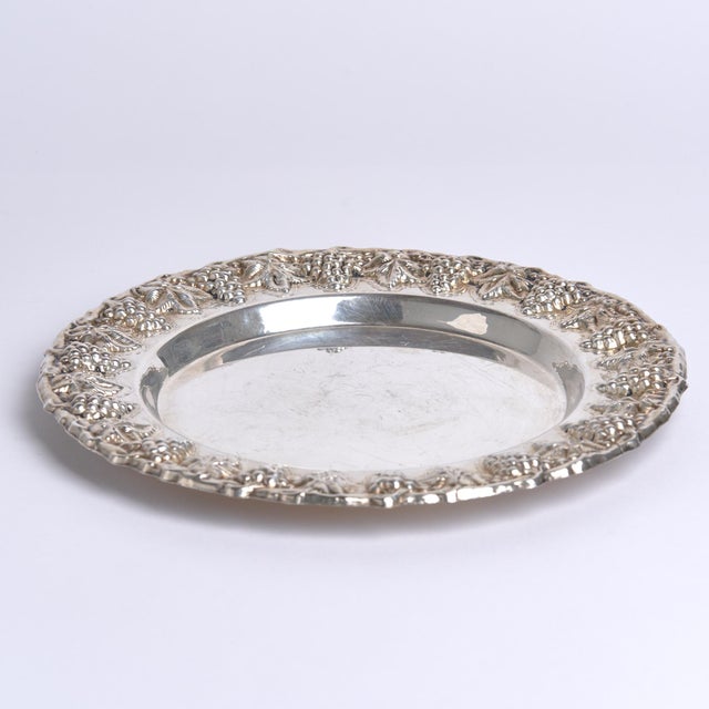 Hazorfim Sterling Silver Grapes Plate For Sale In Chicago - Image 6 of 8
