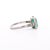 Art Deco 1.58 Carat No Oil Colombian Emerald & Diamond 3 Stone Platinum Ring For Sale - Image 11 of 15