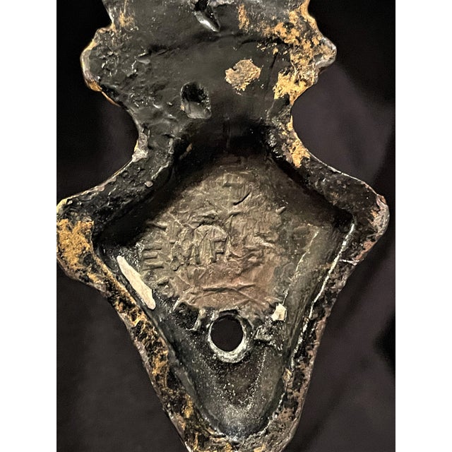 Mid 20th Century Neoclassical Style Greek Key & Urn Cast Metal Wall Candle Sconces Signed Empire For Sale - Image 15 of 15