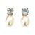 Bochic "Orient" Blue Topaz & South Sea Pear Earrings Set In 18K Gold & Silver, A Pair For Sale - Image 15 of 18
