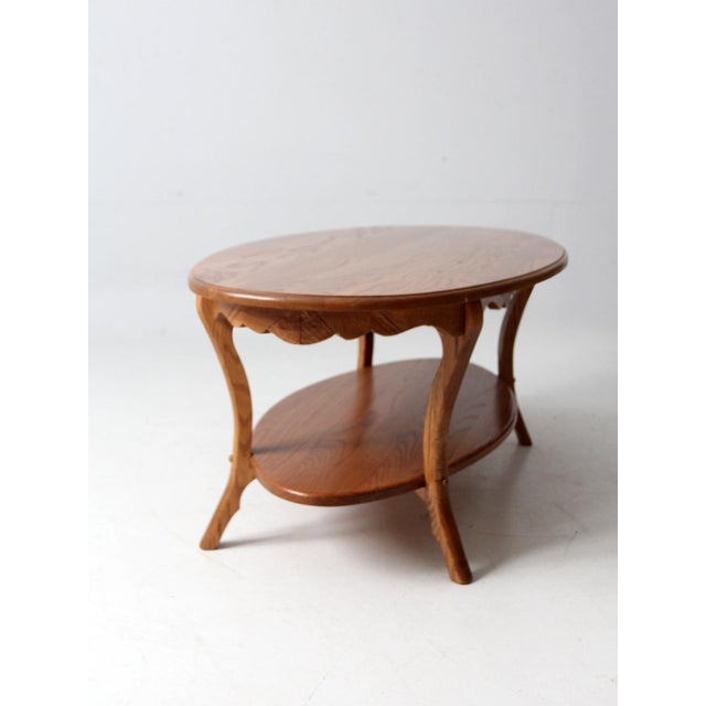 Vintage Oak Coffee Table For Sale - Image 4 of 12