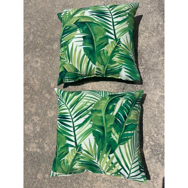 Late 20th Century Tropical Style Indoor/ Outdoor Pillows -2 For Sale - Image 5 of 6