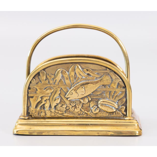 English Edwardian Brass Fish Letter Rack Holder For Sale In Houston - Image 6 of 9