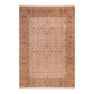 Floral Pak-Persian Beige/Tan Wool Rug - 9'1'' X 12'0'' For Sale