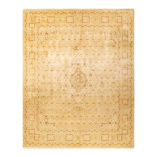 Mogul, One-of-a-Kind Hand-Knotted Area Rug - Yellow, 8' 1" x 9' 9" For Sale
