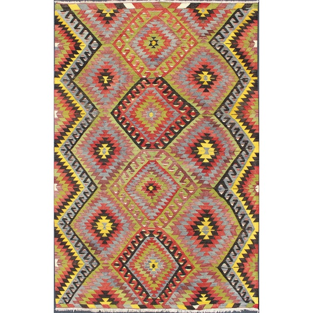 Vintage Turkish Kilim All-Over Design For Sale - Image 10 of 10