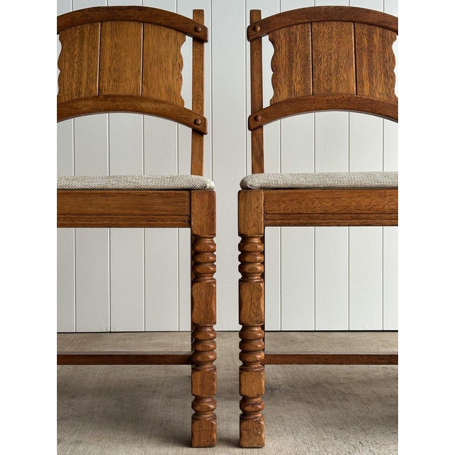 Set of Four Antique English Oak Dining Chairs, C. 1900 For Sale In Greensboro - Image 6 of 18