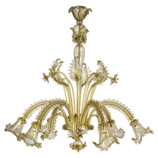 Murano Chandelier attributed to Barovier & Toso, 1960s For Sale