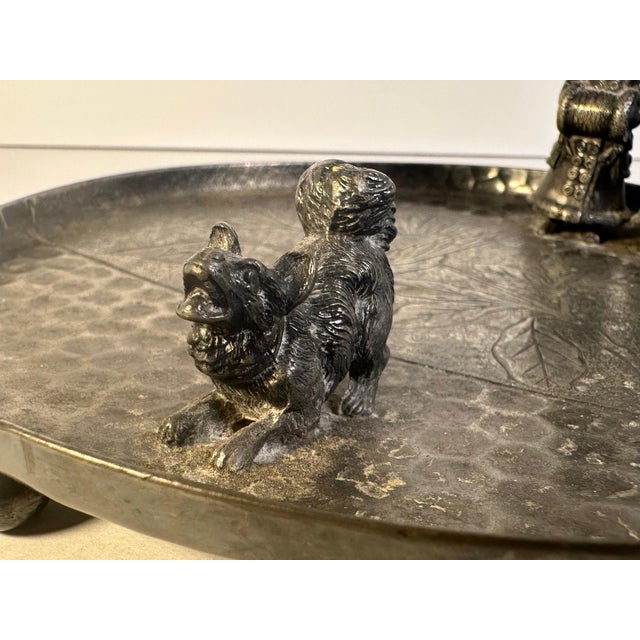 19th Century 19th Century Victorian Silver-Plated Card Tray: Kate Greenaway Derby Silver Co. For Sale - Image 5 of 10
