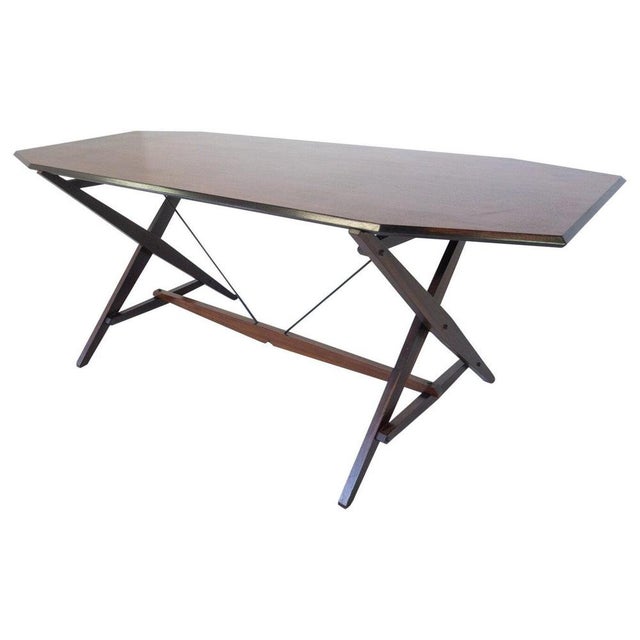Mid-Century Modern TL2 Cavalletto Desk or Dining Table attributed to Franco Albini for Poggi, 1950s For Sale - Image 9 of 9