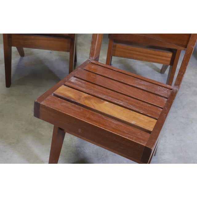 Wood French Dining Chairs, 1960s, Set of 10 For Sale - Image 7 of 8