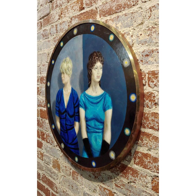 Blue Joseph Hirsch - New York Southwest Corner Street Girls -Oil Painting For Sale - Image 8 of 12