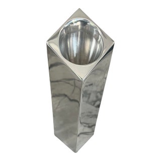 Vintage Nambe 1996-6114 by Fred Bould Candle Holder. For Sale