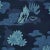 Abstract SAMPLE - Schumacher X Laura Gonzalez Lian Dream Fabric In Bleu For Sale - Image 3 of 5