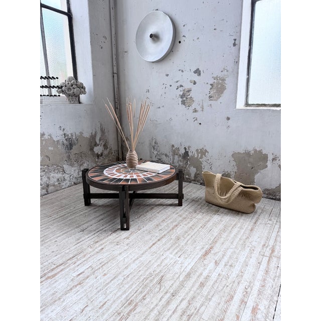Round Terracotta Herbarium Coffee Table by Roger Capron, 1960s For Sale - Image 3 of 18