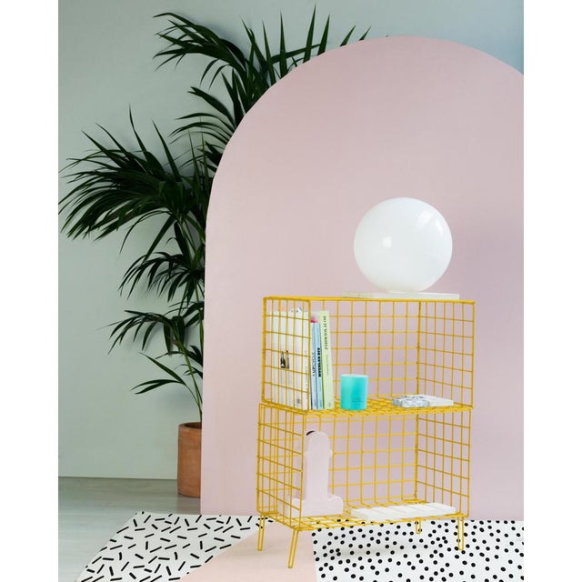 2010s New Coral Wire Shelf Two Compartments Storage Shelf by Houtique For Sale - Image 5 of 9