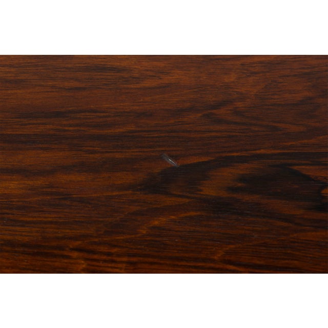 1930s French Art Deco Square Rosewood Dining Table With Architectural Pedestal Base For Sale - Image 11 of 18
