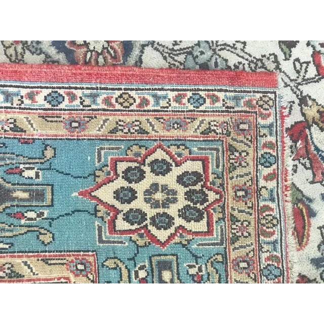 Vintage Floral Design Qom Rug For Sale - Image 15 of 16