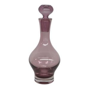 Canisbay Purple Decanter Caithness Glass 1970s Vintage Hand Blown Bottle 4727b