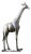 Life-Size Silver Giraffe Sculpture, 1990 For Sale