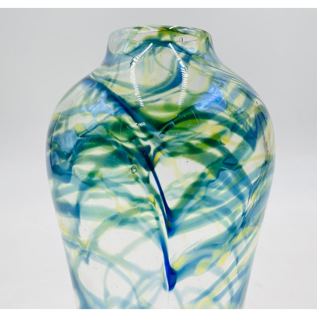 Signed Hand-Blown Art Glass Vase by Roland R. Correia, Dated 1975 For Sale In Los Angeles - Image 6 of 8