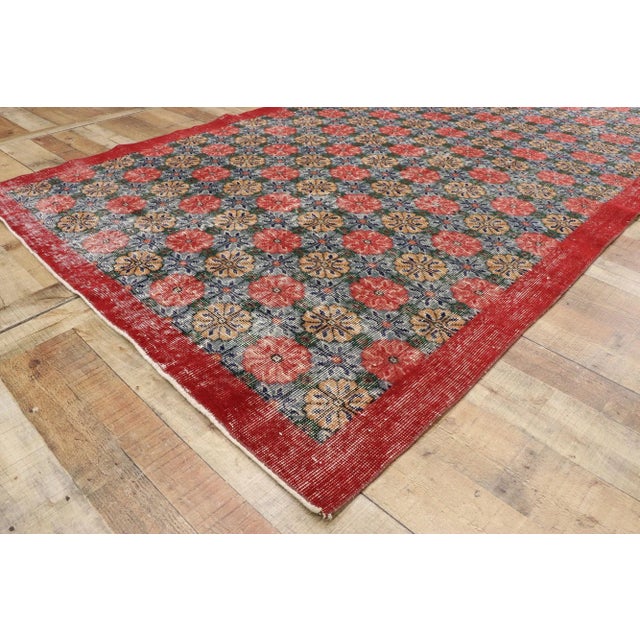 Textile Vintage Turkish Sivas Rug, 05'03 X 08'10 For Sale - Image 7 of 10