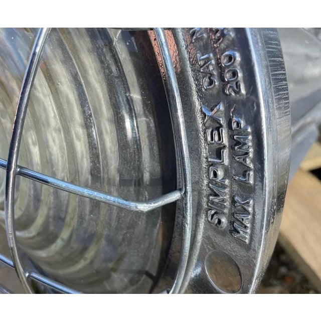 British Army Light in Cast Aluminum and Cast Iron from Simplex Electric Company, 1940s For Sale - Image 6 of 12