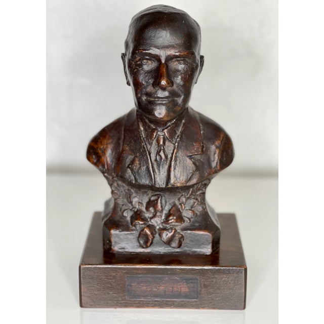 Mid Century Bronze Bust For Sale - Image 10 of 10
