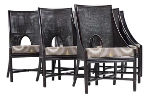 Barbara Barry for Baker McGuire Tobacco Cane Dining Chairs - Set of 6