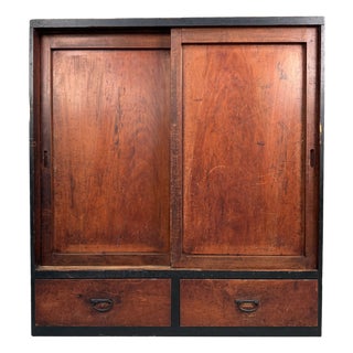 Japanese Tansu Cabinet with Sliding Doors, 1890s For Sale