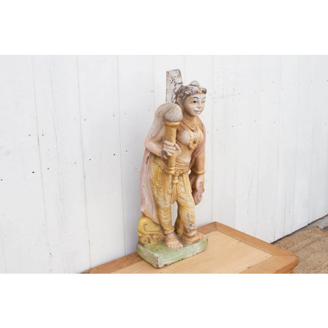 Antique Indian Stone Garden Statue For Sale In Los Angeles - Image 6 of 8
