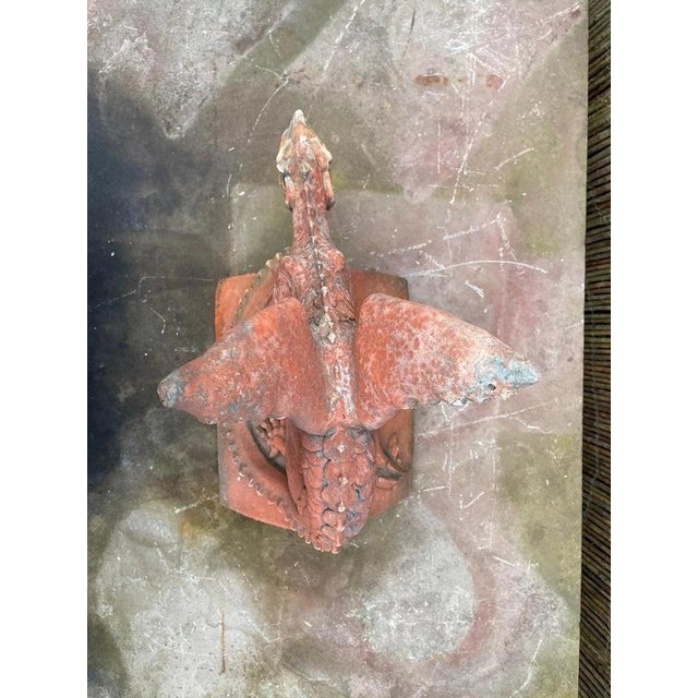 Gothic Dragon Terracotta Stone Roof Ridge Finial Garden Ornament For Sale - Image 4 of 6
