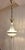 Metal Vintage Ceiling Lamp with a Patterned Pressed Glass Shade on a Brass Mount, 1970s For Sale - Image 7 of 7