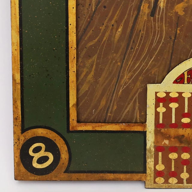 Two Acrylic Paintings on Board of a Cabaret Dancer and Poker Player For Sale - Image 10 of 13