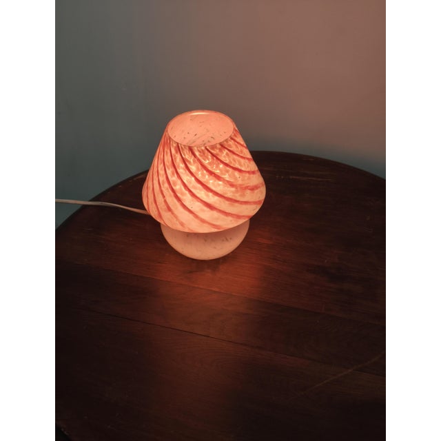 Glass Murano Glass Mushroom Lamp, 1970s For Sale - Image 7 of 8