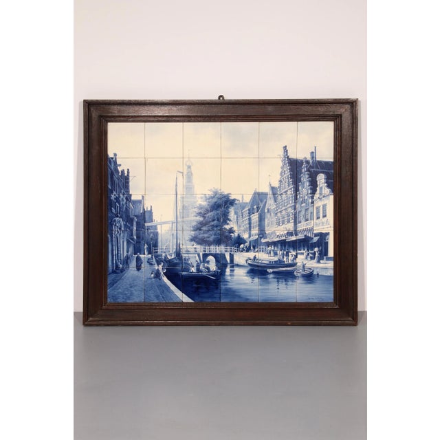 Large De Waag Alkmaar 30-Piece Tile Tableau by Cornelis Springer for Royal Delft Pr Fles, 1898, in Flawless conditions....