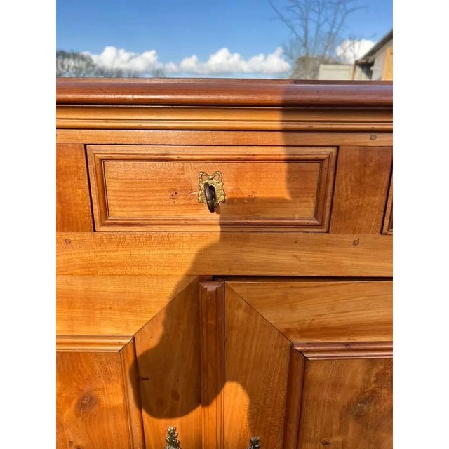 19th Century 19th Century French Louis Philippe Solid Walnut Sideboard / Buffet For Sale - Image 5 of 13