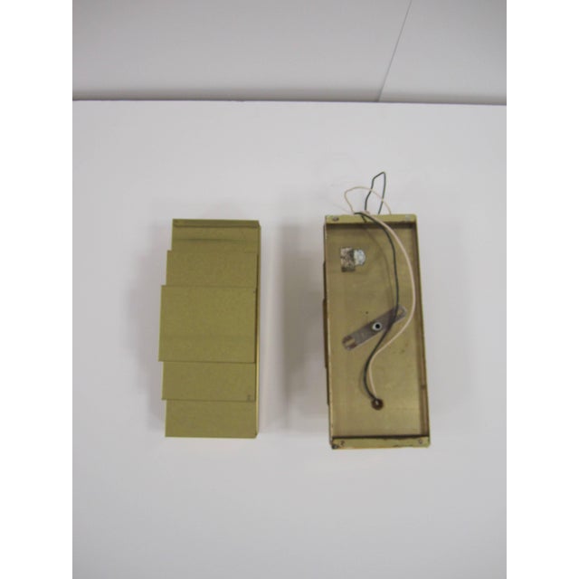 Modern Art Deco Style Brass Wall Sconces, Circa 1970s - Pair For Sale - Image 12 of 12