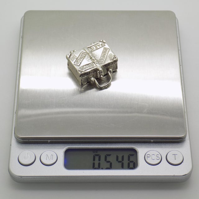 Vintage Italian Handmade Silver Luggage Box, Italy, 1970s For Sale - Image 12 of 14