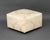 Textile Modern White Silk Damask Ottoman For Sale - Image 7 of 8