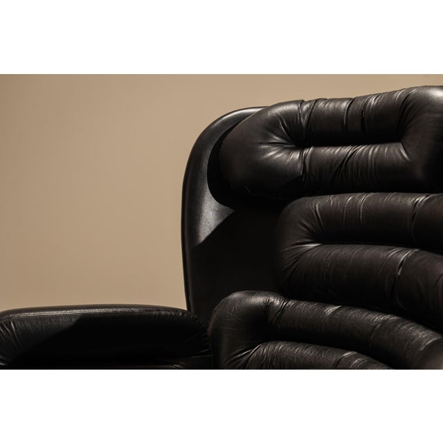 Set of Elda Chair and Ottoman by Joe Colombo for Comfort, Italy, 1970s, Set of 2 For Sale - Image 12 of 15