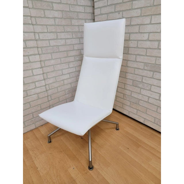 White Modern Mikasa High Back Lounge Chairs by Davis Furniture - Set of 3 For Sale - Image 8 of 13