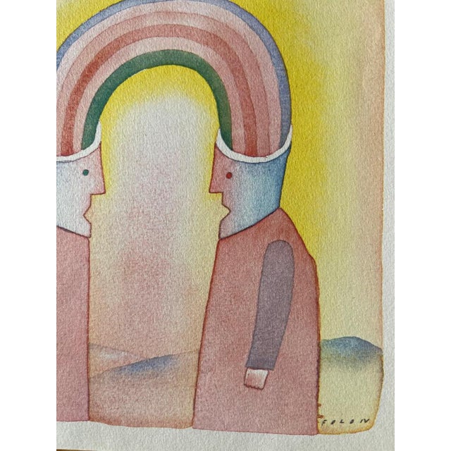 Jean-Michel Folon, L'arc en ciel, Etching For Sale - Image 4 of 5