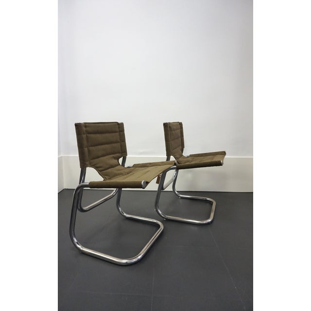 Space Age Chairs in Curved Chrome Steel, 1970s, Set of 2 For Sale - Image 3 of 6