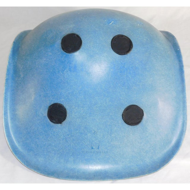 1960s Vintage Elephant Grey (Aka Blue) Herman Miller Rar Fiberglass Rocking Chair With Chrome Legs For Sale - Image 17 of 18