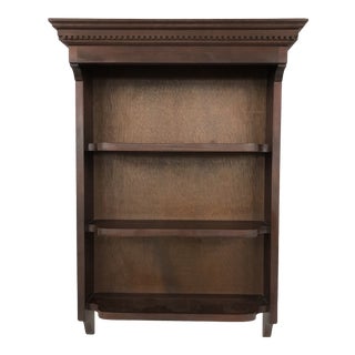 Vintage Hanging Wall Shelves With Crown Molding For Sale