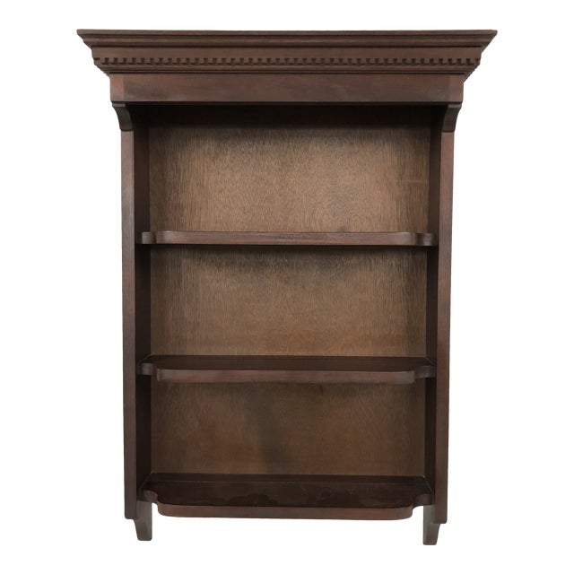 Vintage Hanging Wall Shelves With Crown Molding Chairish
