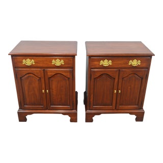 Henkel Harris Cherry Nightstands a Pair For Sale